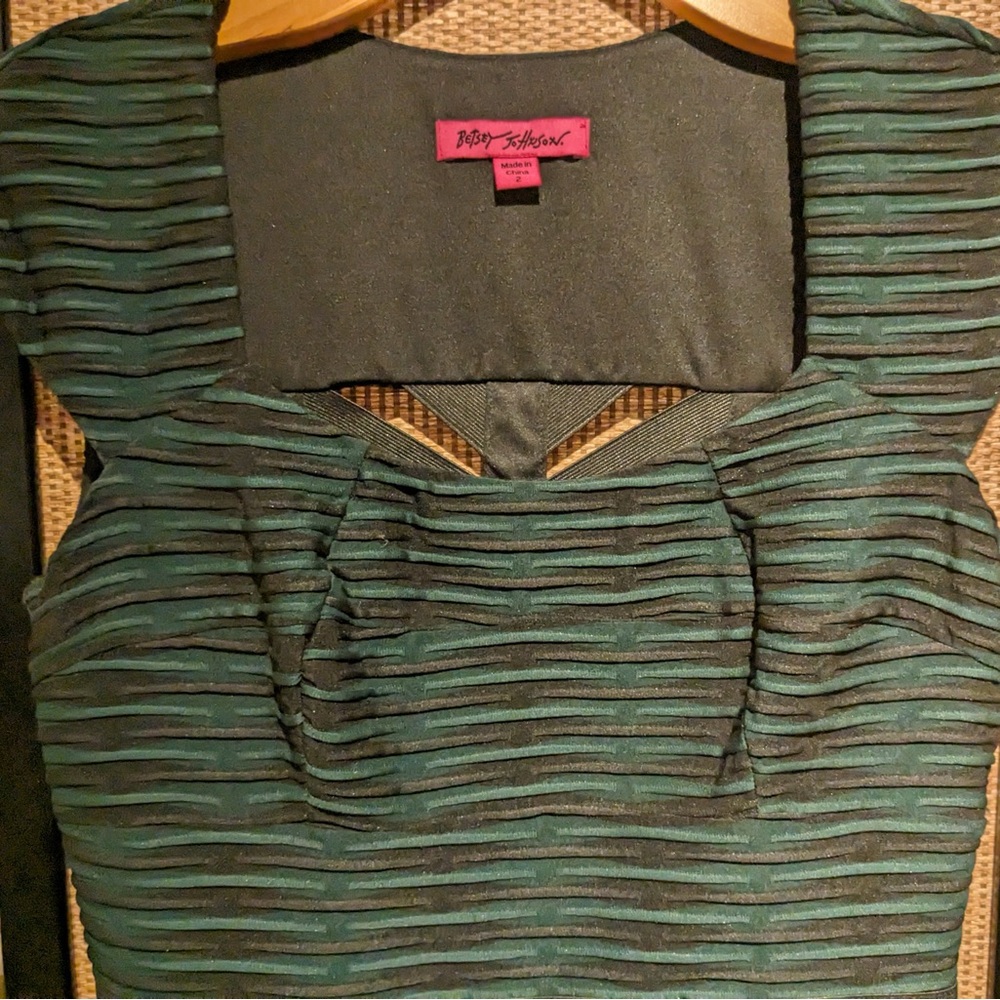Betsey Johnson Black Fabric Label